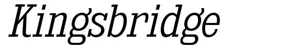 Kingsbridge font preview